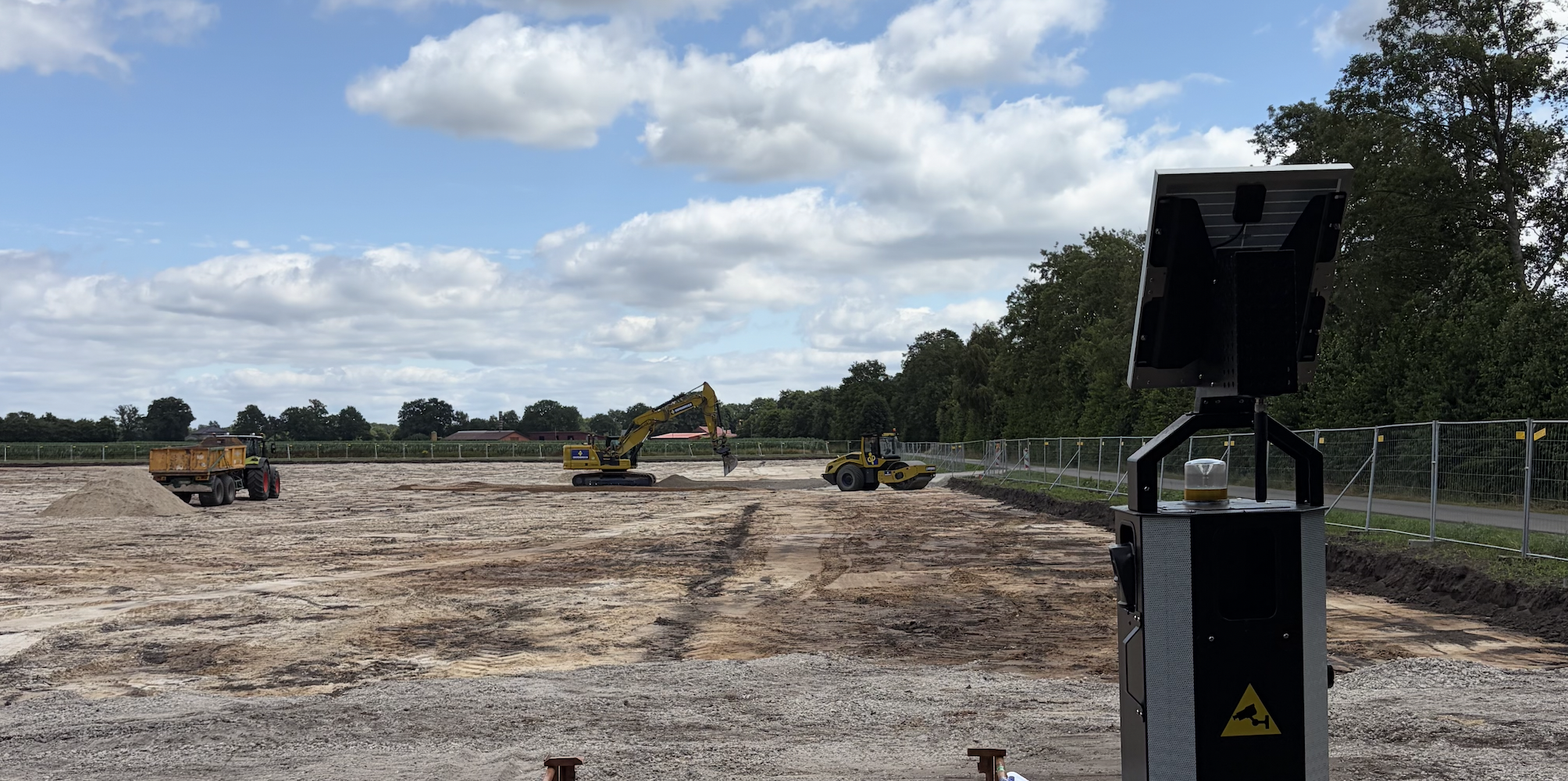 Temporäre Videoüberwachung einer KRITIS-Baustelle